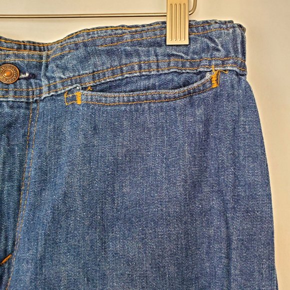 RARE Vintage Levi's 70s Orange Tab High Waisted/High-Rise Flare Jeans - Picture 5 of 15